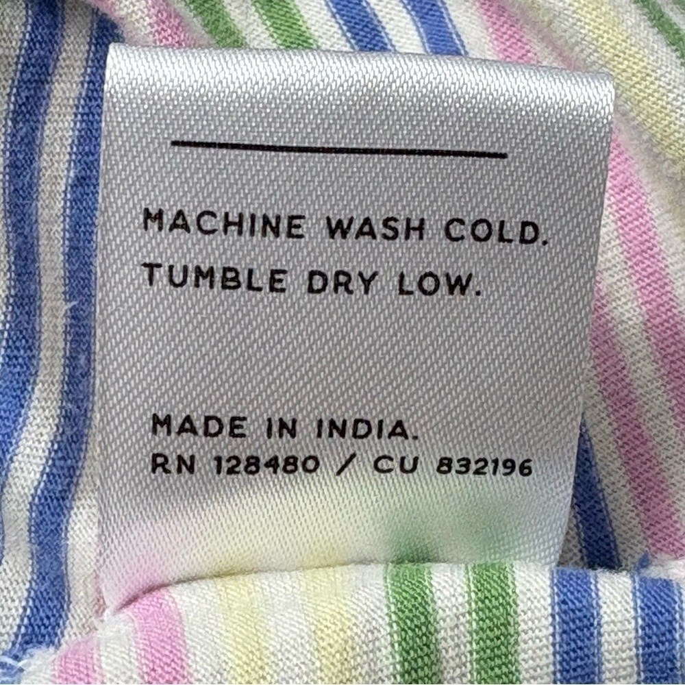 PACT Organic Cotton Tee Dress Size 3XL Multicolor Striped Sustainable *Read - Picture 9 of 9
